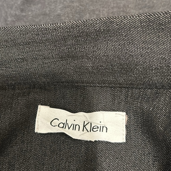 Calvin Klein woman’s sleeveless button front belted denim dress size 10 - Picture 11 of 11